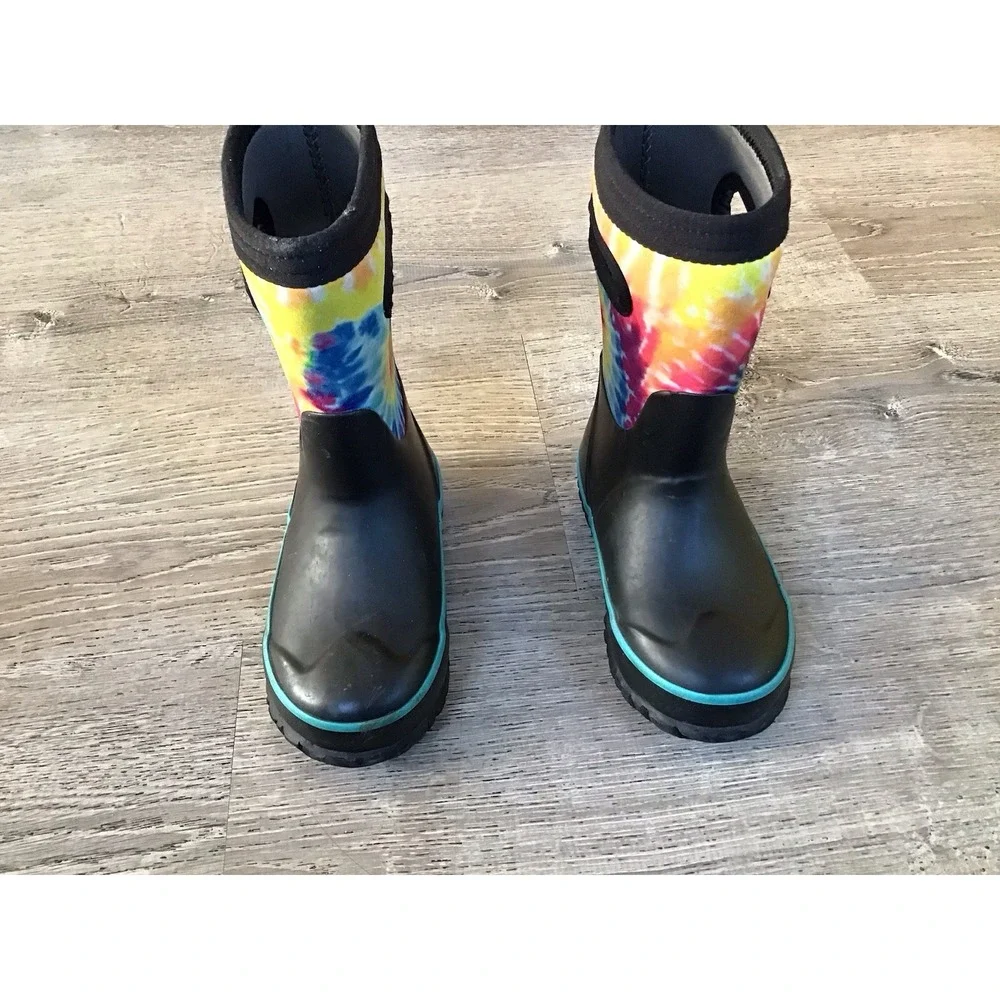 Bogs Toddler Size 9 Waterproof Snow Winter Boots Kids Grasp Tie Dye Boots
